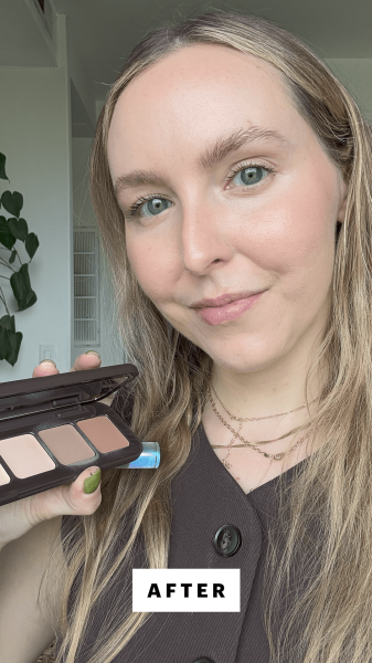 Kinonen after applying the M.PH by Mary Phillips Face Palette